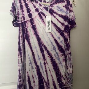 NWT!!!  Ingear Purple Tie-Dye Hooded mini dress